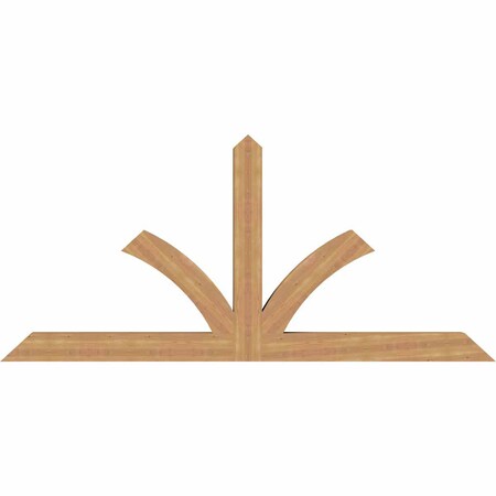 Ekena Millwork Richland Timber Gable Bracket, Western Red Cedar, 96"W x 44"H x 5 1/2"D x 5 1/2"F, 11/12 Pitch GBW096X44X0606RIC00SWR